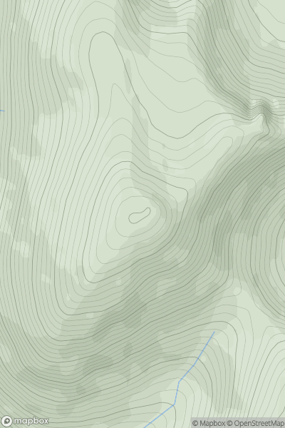 Thumbnail image for Beinn Dearg Mhor [South-East Skye and Scalpay] showing contour plot for surrounding peak